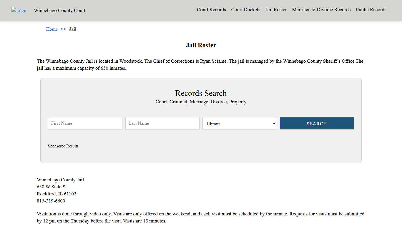 Jail Roster Winnebago County Court